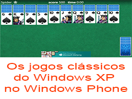 olhar da informação-jogos do windows xp no windows phone